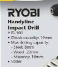 Ryobi Handyline Impact Drill HLD-500-Each