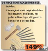 34 Piece Tent Accessory Set