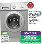 Kelvinator 6kg Metallic Front Load Washing Machine-KL60FLME