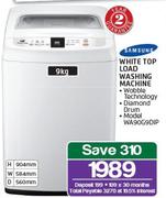 Samsung 9kg White Top Load Washing Machine-WA90G9DIP