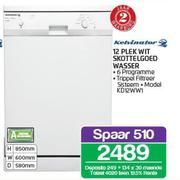 Kelvinator 12 Plek Wit Skottelgoed Wasser-KD12WW1