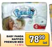 Baby Panda Nappies Premium Med-52's 