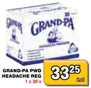 Grand-Pa Pwd Headache Reg-38's 