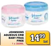 Johnsons Aqueous Crm Baby Frag Free-1 x 350ml