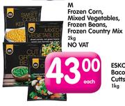 M Frozen Corn Mixed Vegetables, Frozen Beans, Frozen Country Mix-2kg Each