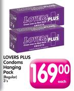 Lovers Plus Condoms Hanging Pack(Regular)-3's