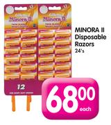 Minora II Disposable Razors-24's