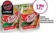 Knorr Cup A Soup Country Veg Or Chicken Noodle-Per Pack