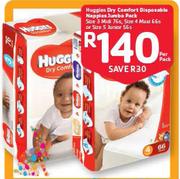Huggies Dry Comfort Disposable Nappies Jumbo Pack Per Pack