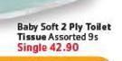 Baby Soft 2 Ply Toilet Tissue-9's