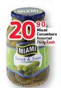 Miami Cucumbers Assorted-760g Each
