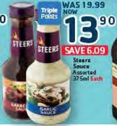 Steers Sauce Assorted-375ml Each