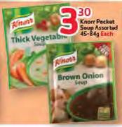 Knorr Packet Soup Assorted-45-84g Each