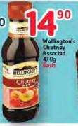 Wellington's Chutney Assorted-470g