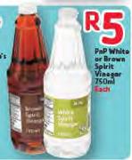 PnP White Or Brown Spirit Vinegar-750ml Each