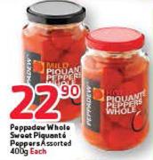 pepperdew Whole Sweet Piquante Peppers Assorted-400g Each