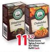 Robertsons Spice Assorted-80/100ml Refill Each
