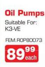 Femo Oil Pumps  Suitable For:K3-VE