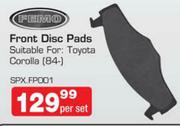 Femo Front Disc Pads  Suitable For: Toyota Corolla(84-)-Per Set