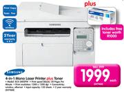 Samsung 4-In-1 Mono Laser Printer Plus Toner SCX-3405FW