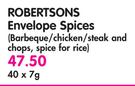 Robertsons Envelope Spices(Barbeque/Chicken/Stea And Chops,Spice For Rice)-407g