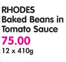 Rhodes Baked Beans In Tomato Sauce-12x410g