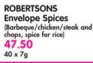 Robertsons Envelope Spices(Barbeque/Chicken/Steak And Chops, Spice For Rice)-40x7g