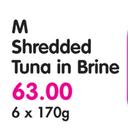 M Shredded Tuna In Brine-6x170g