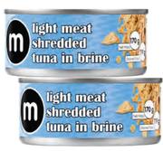 M Shredded Tuna In Brine-6x170g