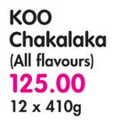 Koo Chakalaka(All Flavours)-12x410g
