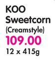 Koo Sweetcorn(Creamstyle)-12x415g