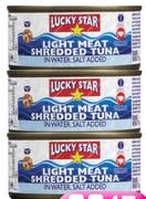 Lucky Star Shredded Tuna In Water Or Oil-170g
