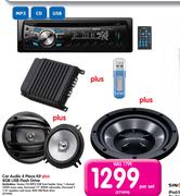 Sinotec Car Audio 4 Piece Kit Plus 8GB USB Flash Drive-Per Set
