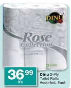 Dinu 2-Ply Toilet Rolls Assorted, Each-9's