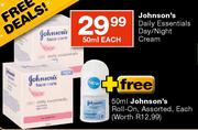 Johnson's Daily Essentials Day/Night Cream-50ml each