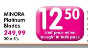 Minora Platinum Blades-20x5's