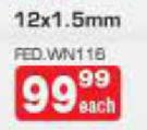 Auto Kraft Steel Wheel Nut Lock 12x1.5mm-Each