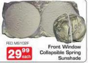 Front Window Collapsible Spring Sunshade-Each