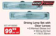 Eco Tech Driving Lamp Set With Clear Lenses-Per Set