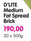 D'Lite Medium Fat Spread Brick-30 x 500gm