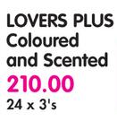 Lovers Plus Coloured and Scented-24 x 3's