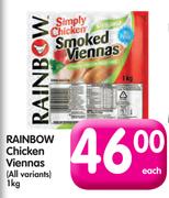 Rainbow Chicken Viennas(All Variants)-1kg