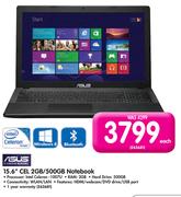 Asus 15.6" Cel 2GB/500GB Notebook