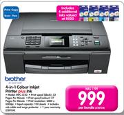 Brother 4-In-1 Colour Inkjet Printer Plus Ink MFC-J220