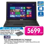 Asus 15.6" Ci3/4GB/500GB/W8 15.6" Notebook X551CA