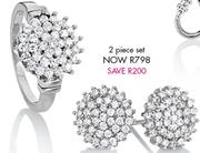 Sterling Silver Earrings 2 Piece Set