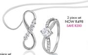 Sterling Silver Rings 2 Piece Set