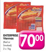 Enterprise Viennas(Red or Smoked)-2 x 1kg
