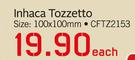 Inhanca Tozzetto 100x100mm CFTZ2153-Each