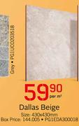 Dallas Beige 430x430mm PG1EDA300018-Per Square Metre